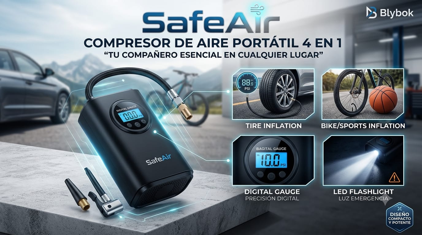 Compresor de Aire Digital 6000mah